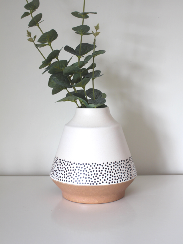 Large Neutral Ceramic Vase