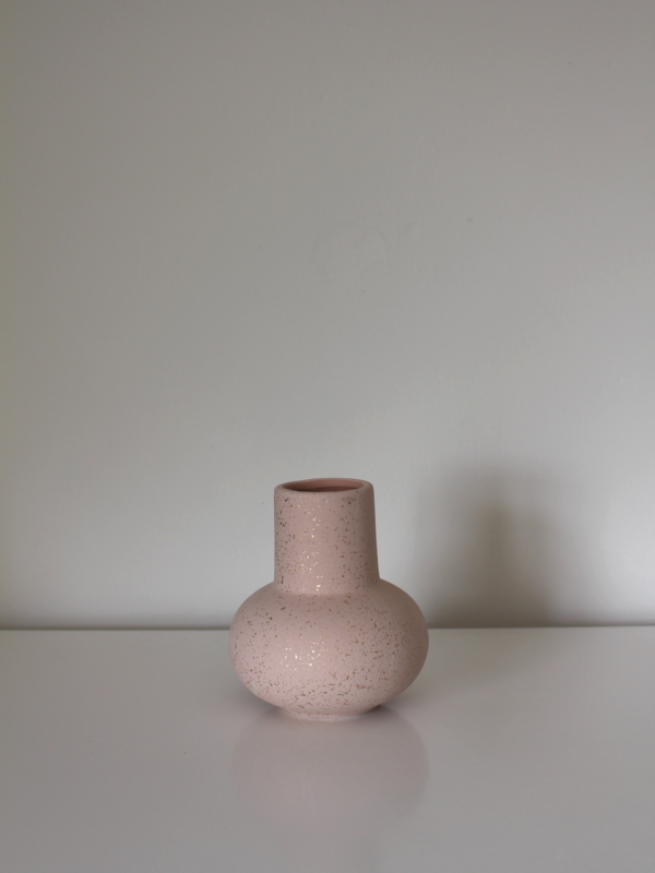 Pink & Gold Terracotta Vase