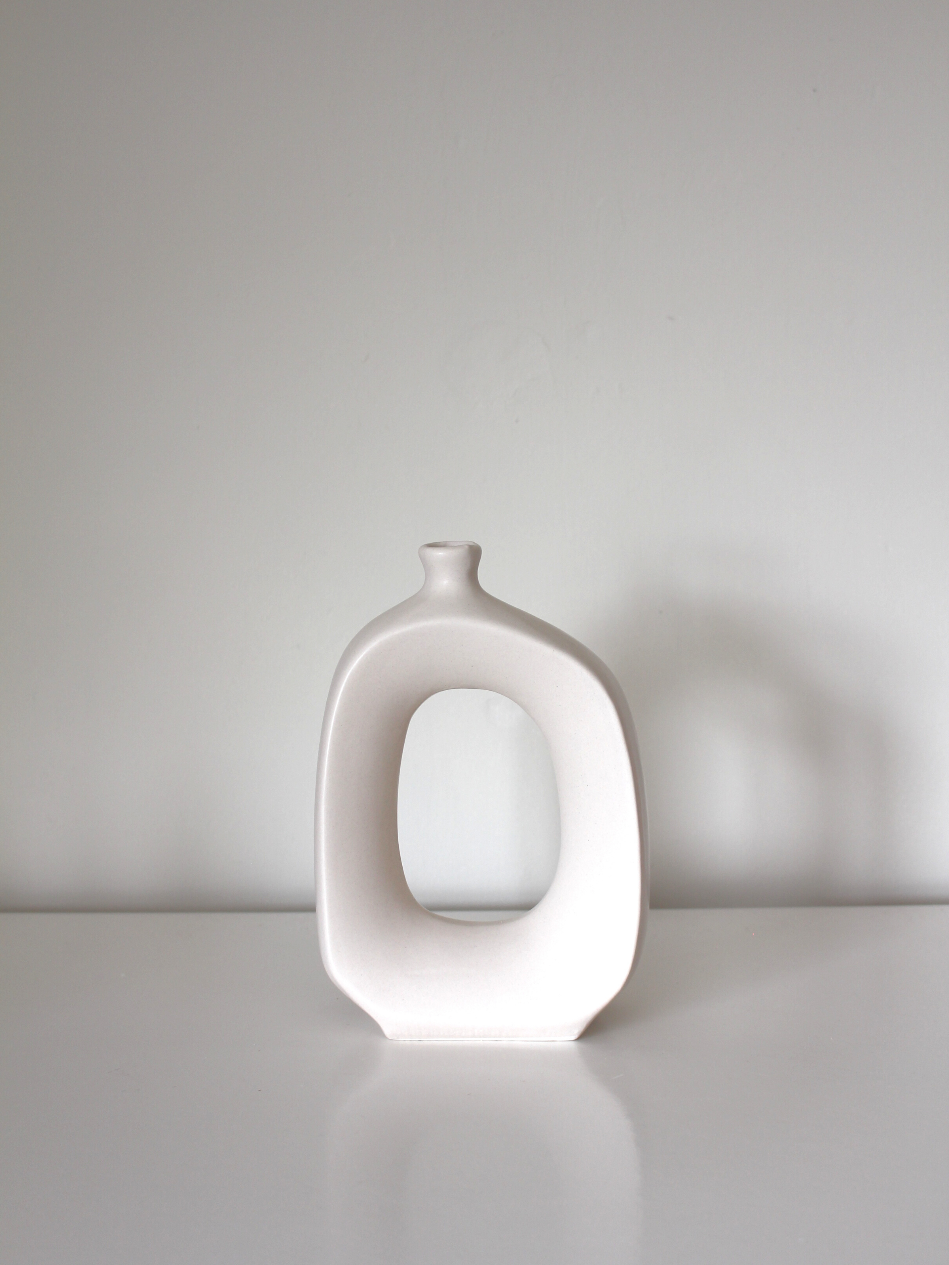 White Ring Vase