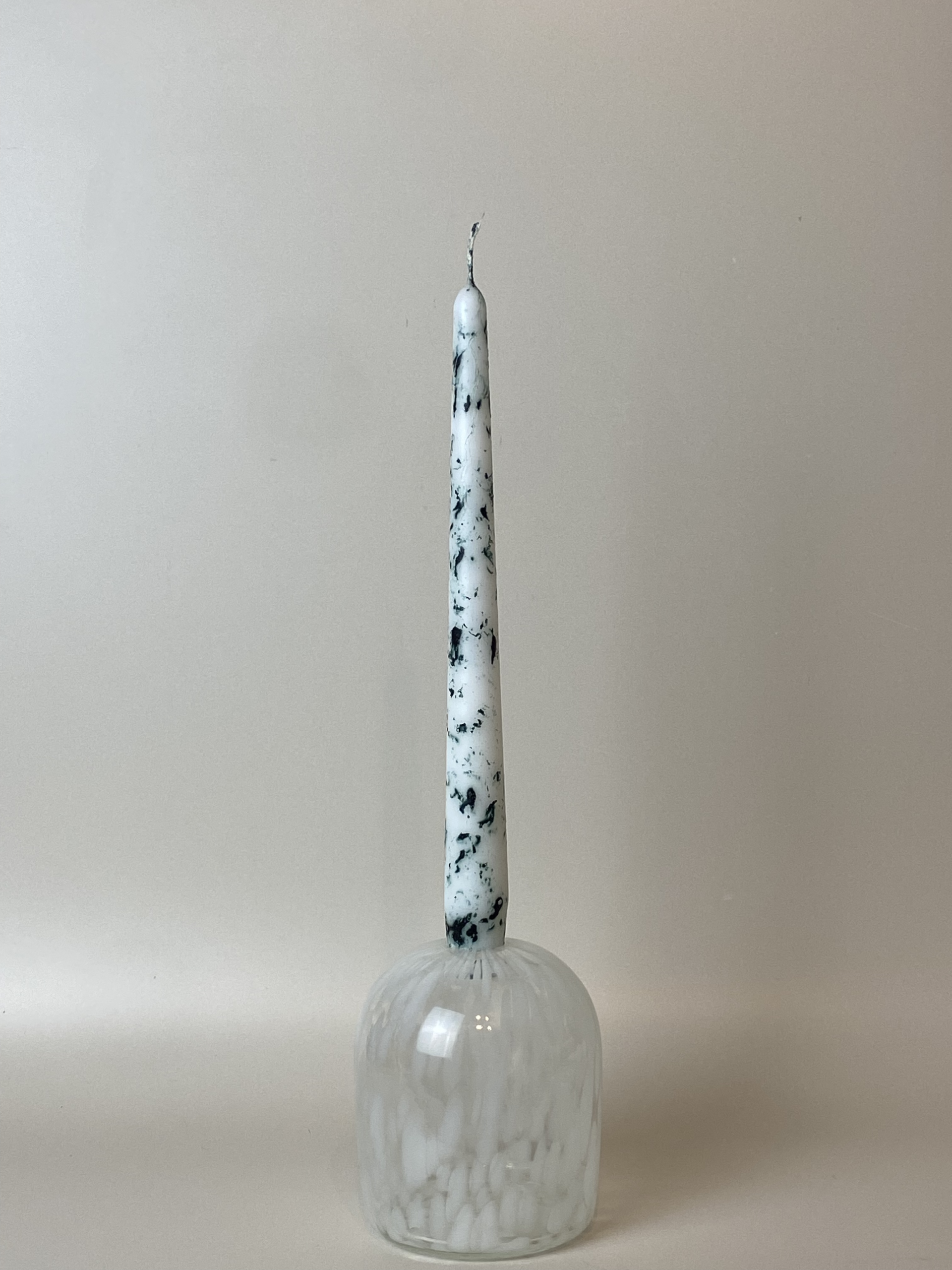 speckled tapered candle