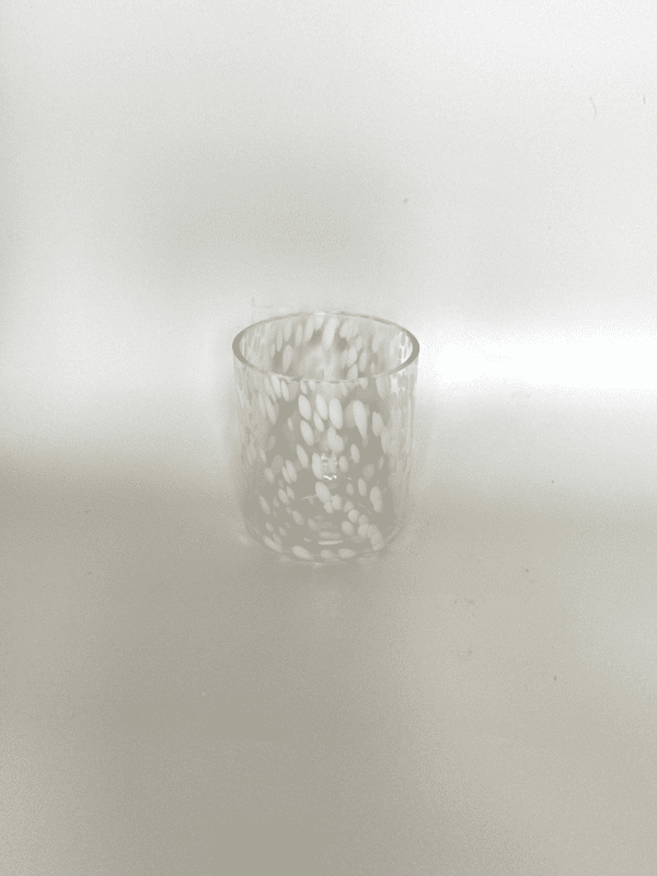 Gezellig White Speckled Glass